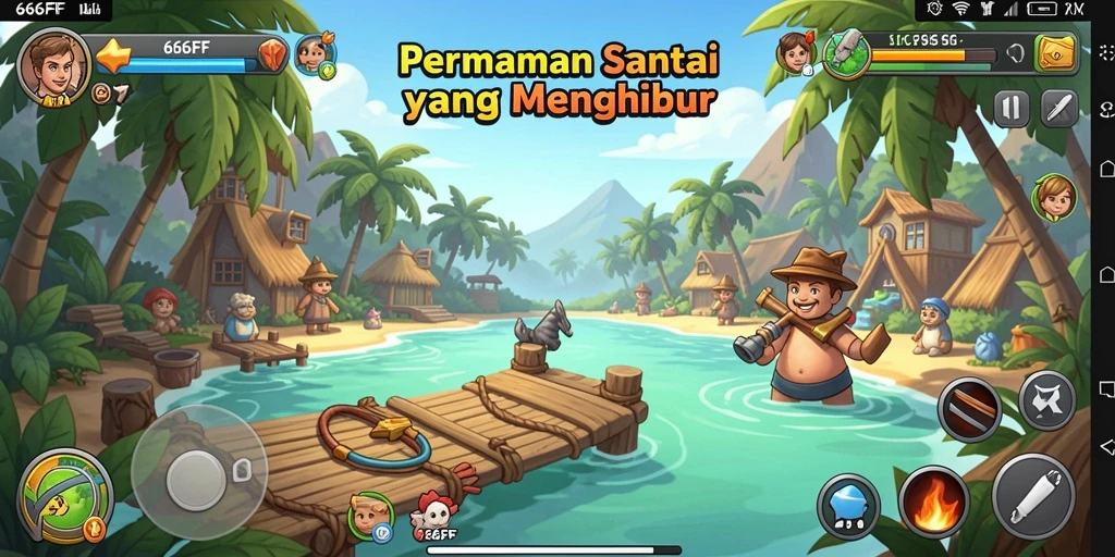 Screenshot gameplay <strong>666FF</strong> yang penuh warna dan menyenangkan.