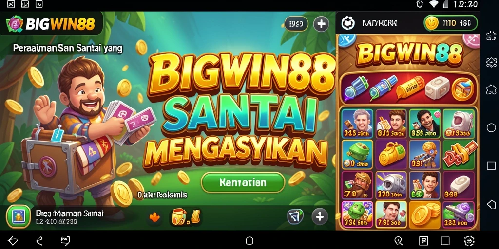 Screenshot dari gameplay mengasyikkan BIGWIN88 dengan level yang berwarna-warni.