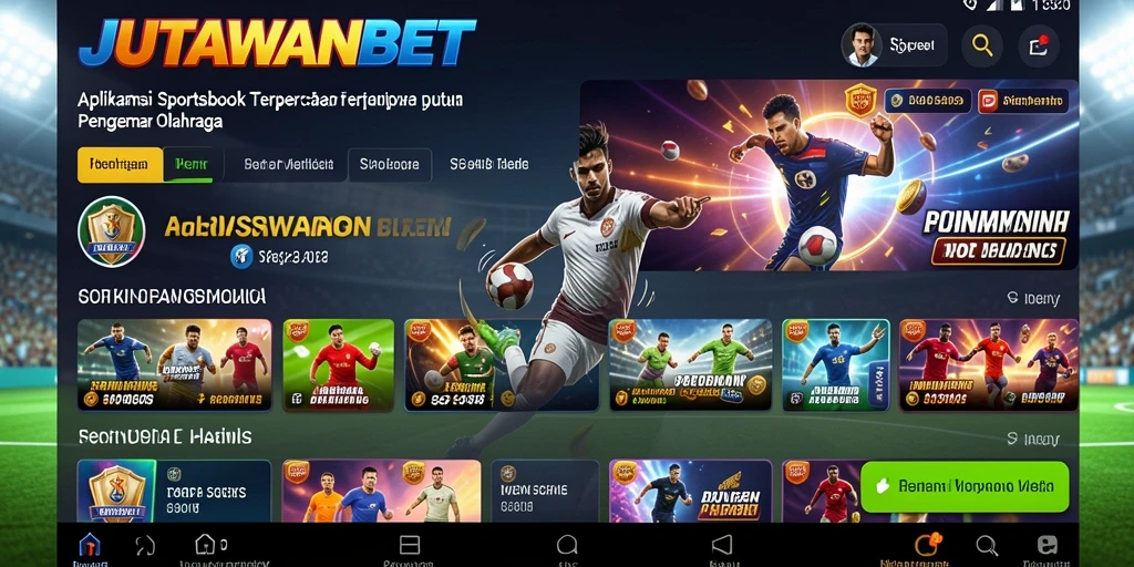 Tampilan gameplay menarik di aplikasi JUTAWANBET untuk taruhan olahraga.