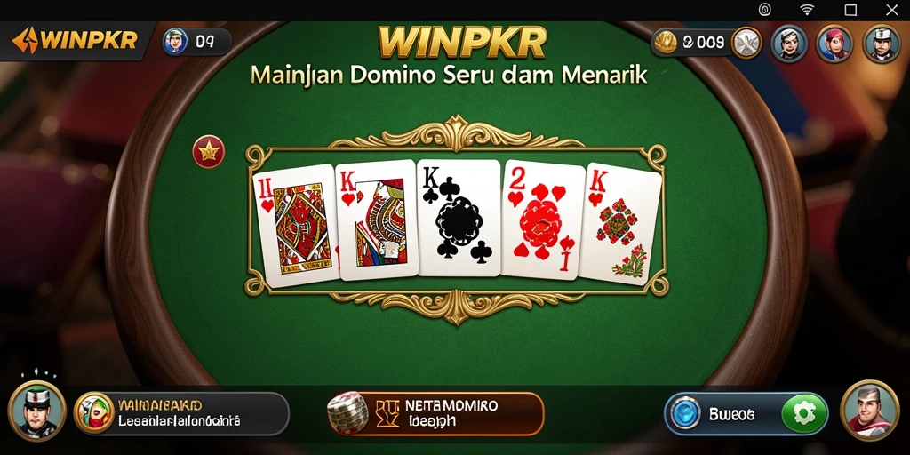 Tampilan menarik dari gameplay Domino di WINPKR.
